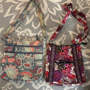 Vera Bradley Floral Crossbody Bags in Blue and Pink